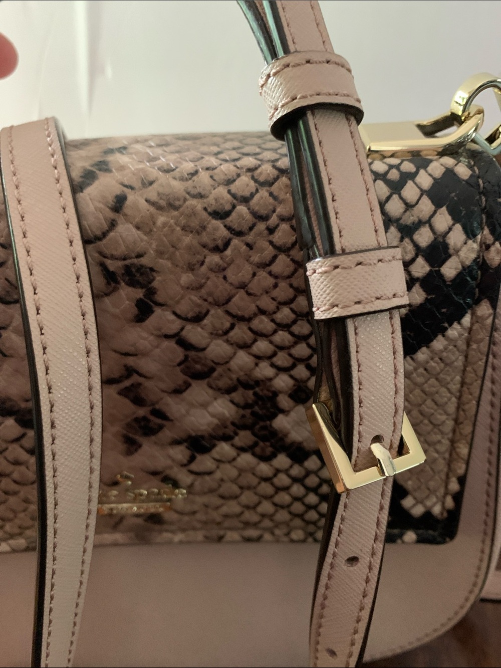 kate spade Blush Crossbody with Snake-Print Flap - Picture 7 of 8